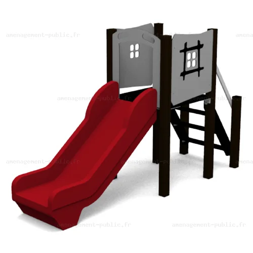 Structure de jeu de plein air toboggan