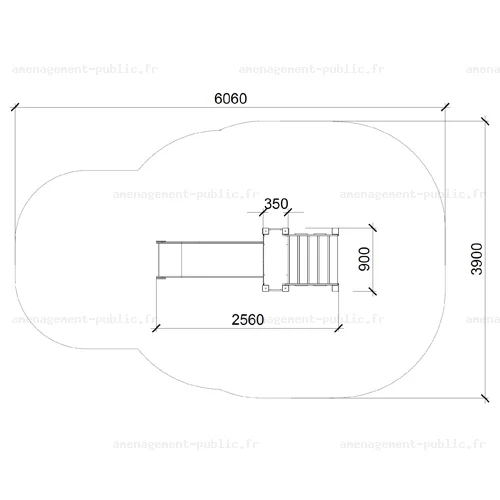 Toboggan Aluminium HDPE avec marches d'accès