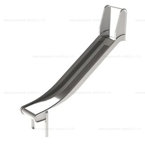 Glissière de talus droite en inox pour installation sur pente