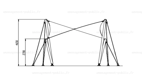 Voile d'ombrage pour aménagement ludique