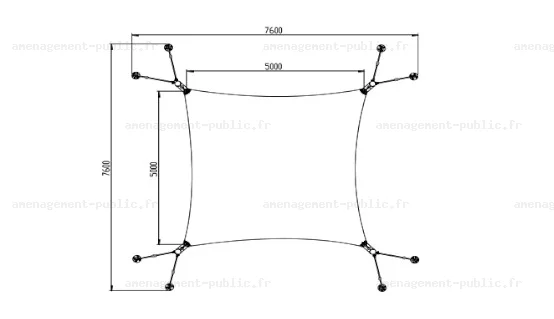 Voile d'ombrage pour aménagement ludique
