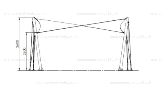 Voile d'ombrage pour aménagement ludique